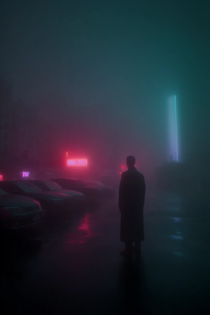 Cinematic Neon Noir style AI image example 1