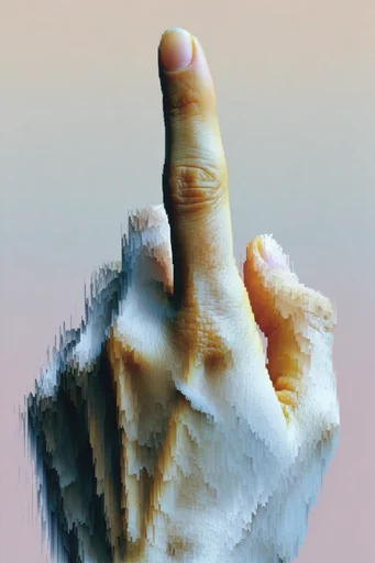 Surreal Digital Erosion style reference image — digital decay