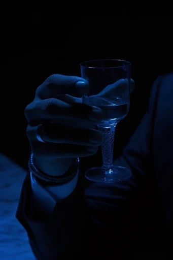 Electric Cobalt Noir style reference image — high-contrast noir