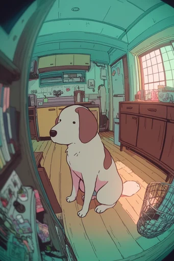 Surreal Fisheye Liminality style reference image — wide-angle perspective