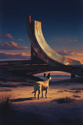 Celestial Solitude Landscapes style reference image — warm glow against cool shadows
