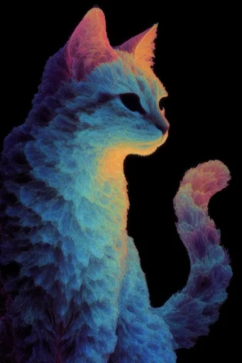Luminous Organic Microcosm style reference image — deep indigo and rust palette