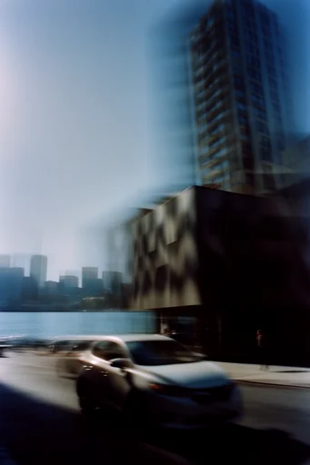 Spectral Motion Noir style reference image — double exposure