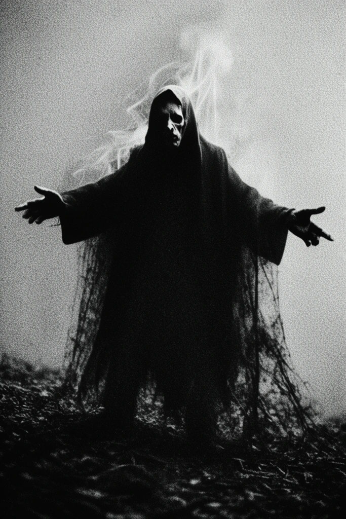 Gritty Liminal Noir style AI image example 1
