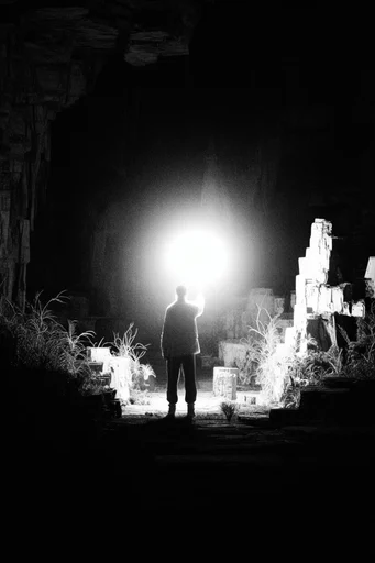 Experimental Analog Noir style AI image example 2