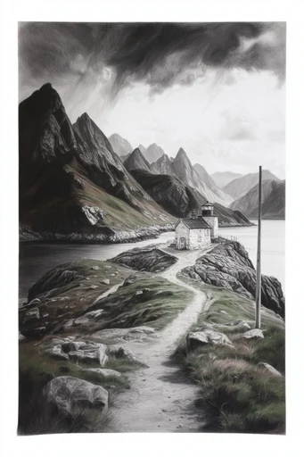 Monochrome Chiaroscuro Realism style reference image — monochrome
