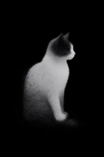 Velvety Monochrome Grain style reference image — atmospheric noise