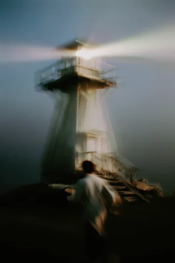 Ethereal Kinetic Luminescence style reference image — analog film grain
