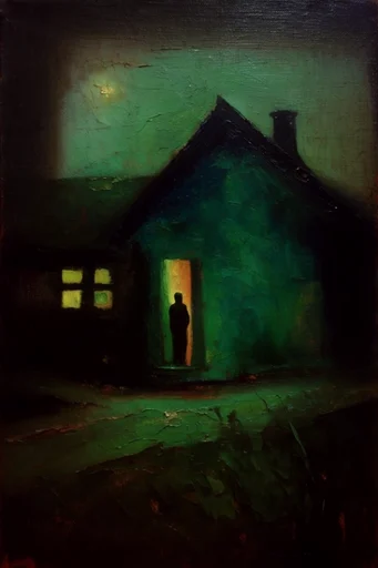 Nocturnal Impasto Tonalism style AI image example 4
