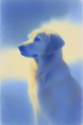 Nocturnal Ethereal Cyanotype style reference image — nostalgic silhouette