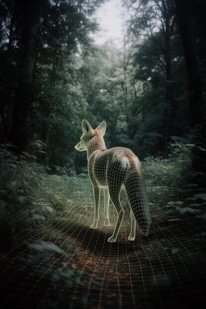Simulated Gothic Wilderness style AI image example 3