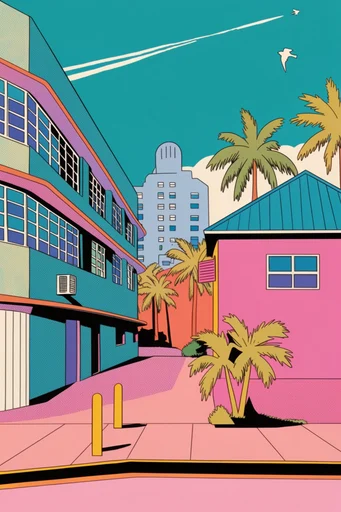 Graphic Retro Pop style reference image — saturated pop art palette