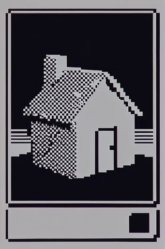 Retro Digital Dither style AI image example 4