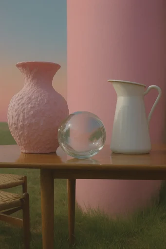 Nostalgic Pastoral Surrealism style reference image — pastel dreamcore
