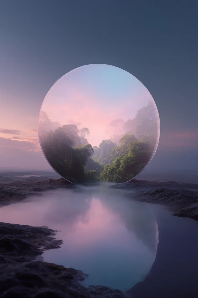 Ethereal Twilight Surrealism style AI image example 2