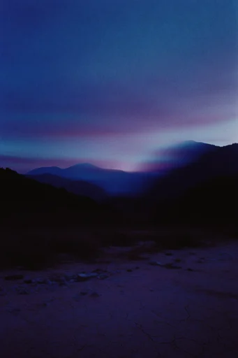 Ethereal Cobalt Noir style reference image — atmospheric liminal noir