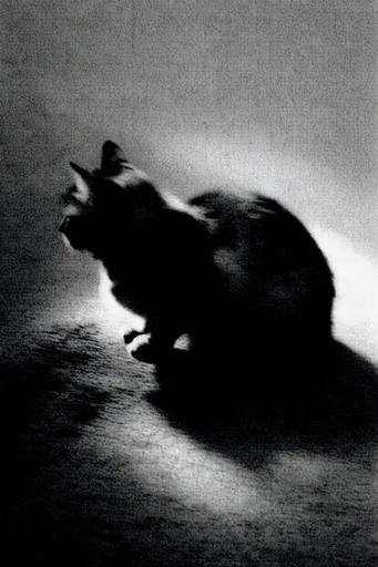 Atmospheric Monochromatic Noir style AI image example 3