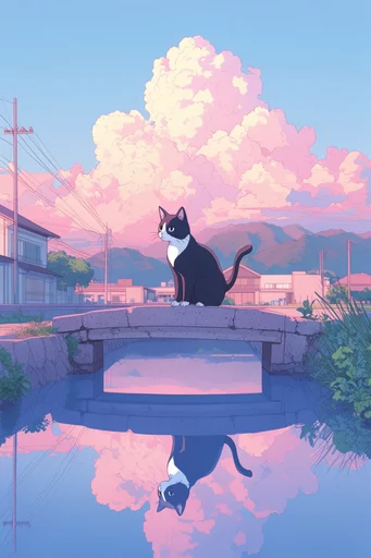 Ethereal Pastel Anime style reference image — twilight glow