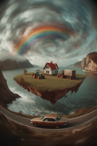 Submerged Cinematic Surrealism style AI image example 2
