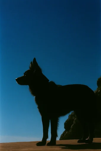 Nocturnal Cobalt Silhouette style reference image — chiaroscuro