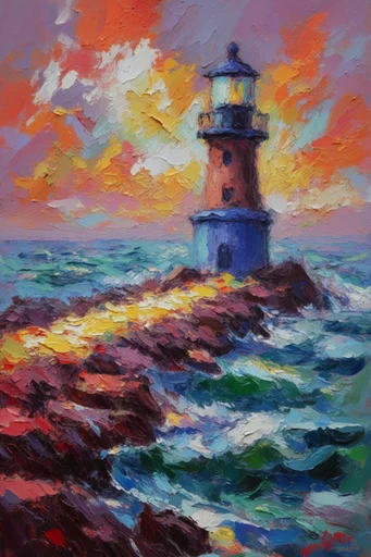 Vibrant Impasto Expressionism style reference image — dramatic natural light