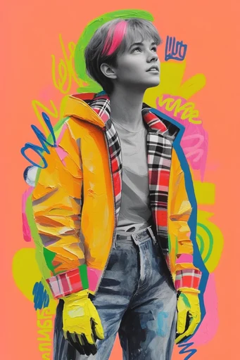 Vibrant Mixed-Media Collage style reference image — mixed-media collage