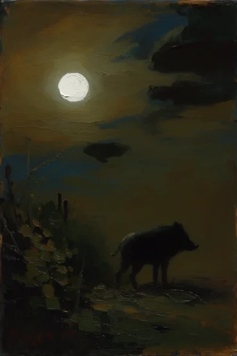 Atmospheric Nocturnal Romanticism style AI image example 3