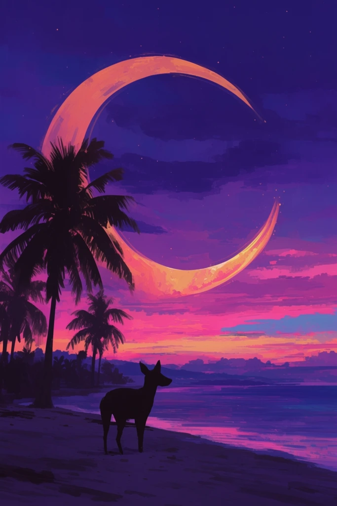 Nostalgic Twilight Anime style AI image example 3