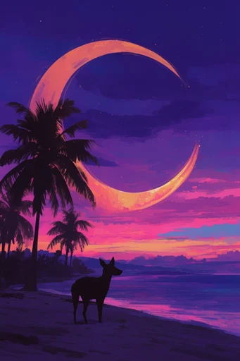 Nostalgic Twilight Anime style AI image example 3
