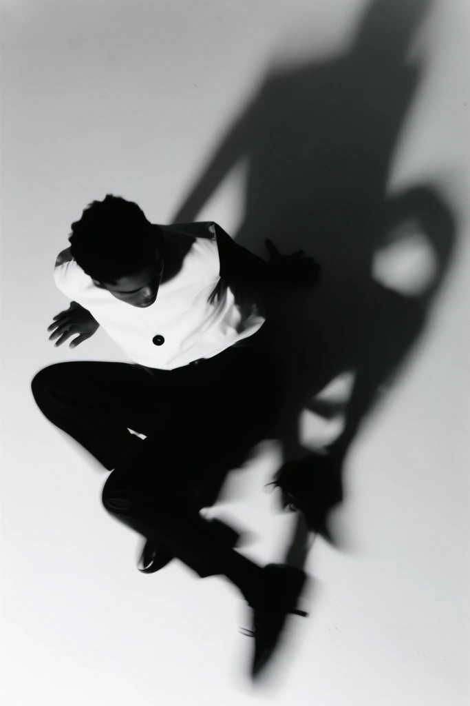 Cinematic Monochrome Noir style AI image example 1