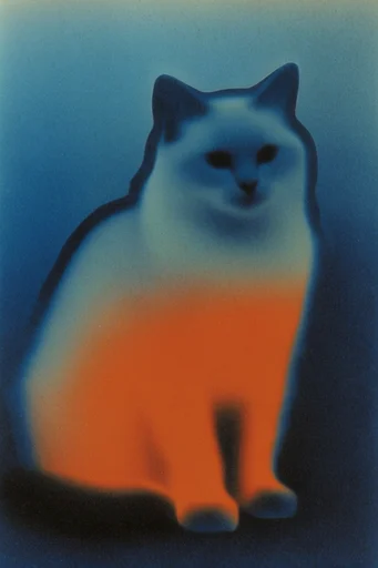Thermal Noir Surrealism style reference image — glowing aura