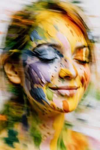 Kinetic Radiant Motion style reference image — painterly streaks