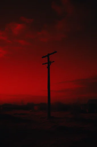 Crimson Thermal Noir style AI image example 2
