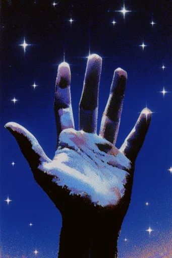Luminous Retro Surrealism style reference image — starburst lens flare