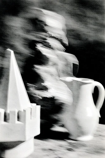 Ethereal Motion Decay style reference image — high contrast monochrome