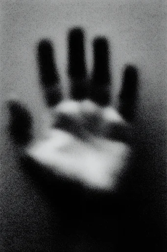 Gritty Liminal Noir style reference image — heavy film grain
