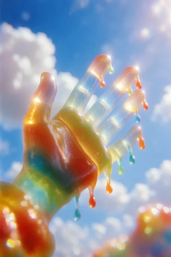 Ethereal Prismatic Dreamscape style reference image — surreal 3D render