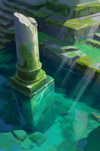 Luminous Emerald Chiaroscuro style reference image — painterly digital art