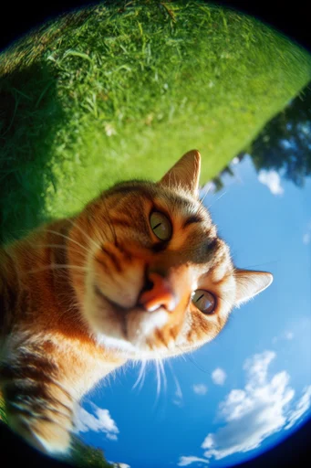 Vintage Fisheye Nostalgia style reference image — sun-drenched lens flare