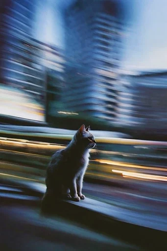 Kinetic Luminous Blur style reference image — cinematic urban atmosphere