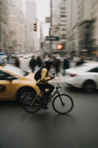 Kinetic Blur Narrative style reference image — intentional camera movement