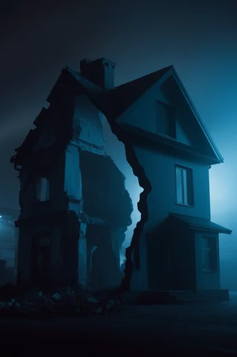Cinematic Cyan Noir style AI image example 4