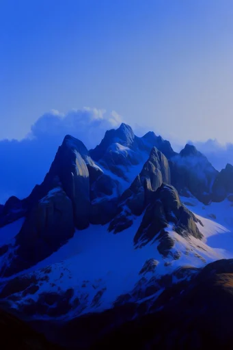 Ethereal Cobalt Nocturne style reference image — monochromatic cobalt blue