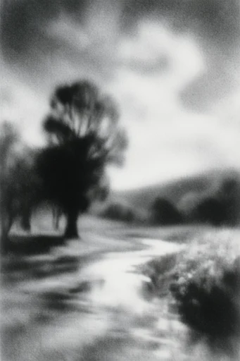 Haunting Pictorialist Noir style AI image example 2