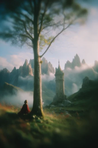 Ethereal Folklore Surrealism style reference image — shallow depth of field