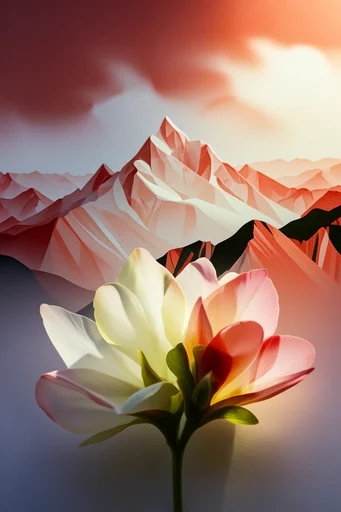 Luminous Botanical Minimalism style reference image — smooth gradient background