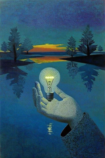 Enchanted Nocturnal Realism style reference image — twilight atmosphere