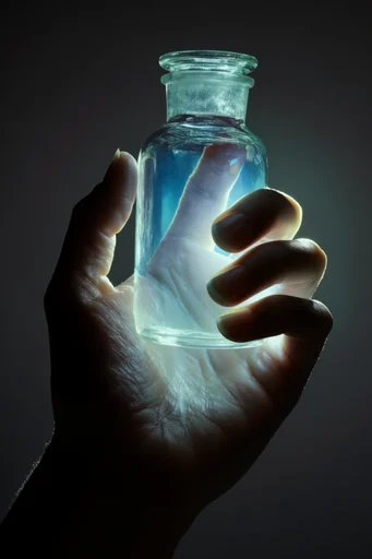 Luminous Abyssal Noir style reference image — intricate light caustics