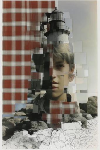 Fragmented Monochrome Surrealism style reference image — high-contrast chiaroscuro