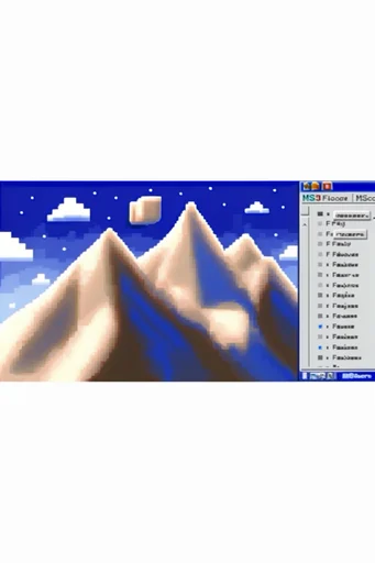 Retro Digital Artifacts style reference image — 90s retro OS GUI